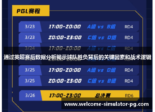 通过英超赛后数据分析揭示球队胜负背后的关键因素和战术逻辑 通过英超赛后数据分析揭示球队胜负背后的关键因素和战术逻辑