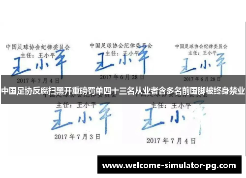 中国足协反腐扫黑开重磅罚单四十三名从业者含多名前国脚被终身禁业