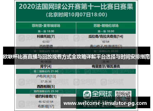 欧联杯比赛直播与回放观看方式全攻略详解平台选择与时间安排指南